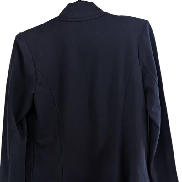 TOMMY HILFIGER | Navy Blue Military Band Open Ponte Blazer - Picture 2 of 7
